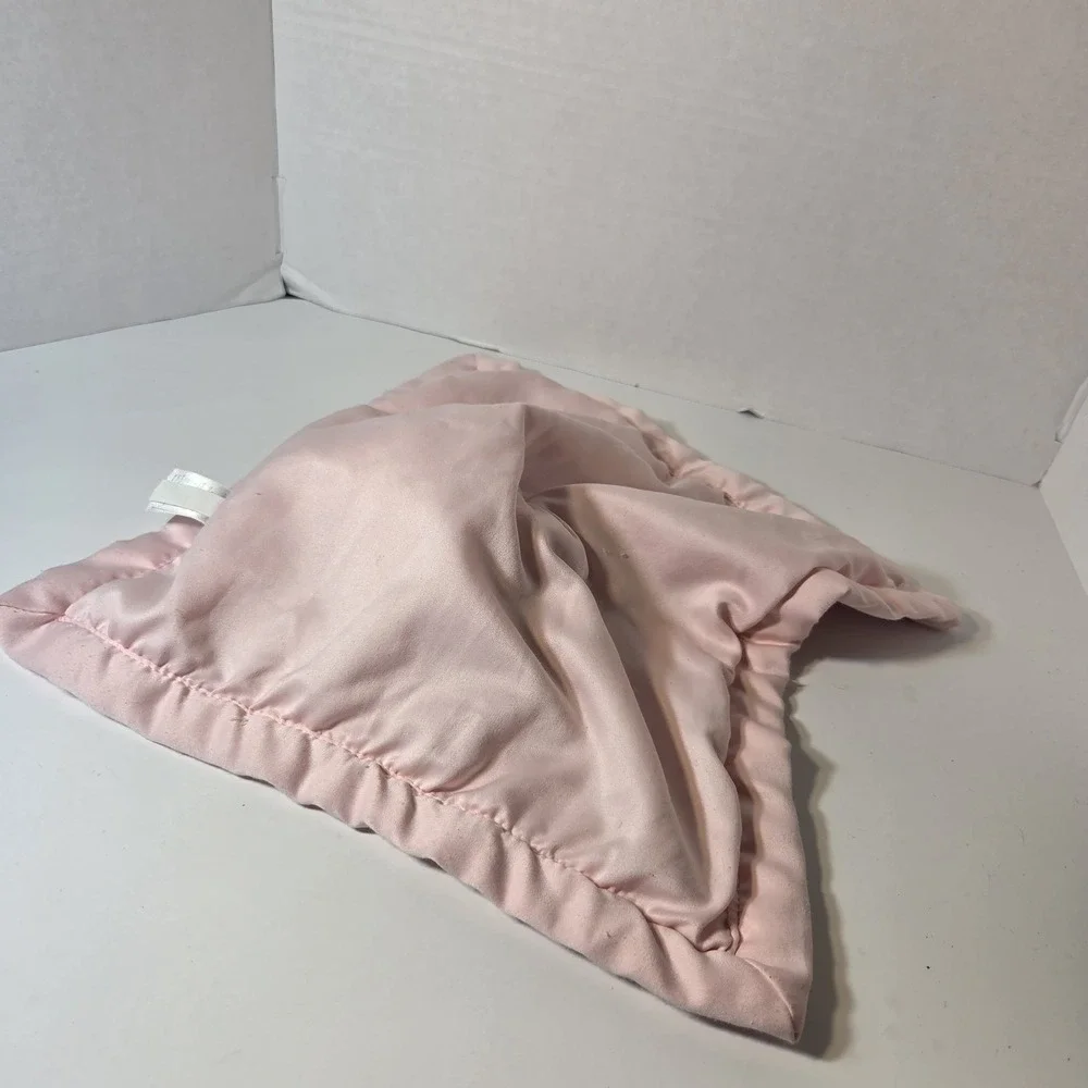 Carter's Baby Lovey Pink White Cat Security Blanket Lovey